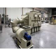 Промышленный гальванический скруббер горизонтального типа